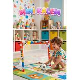Mini Futbol Kalesi Seti! 60Cm Renkli Futbol Desenli Toplu Hafif Taşınabilir Oyuncak Fileli Kale