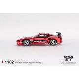 Mini Gt Bl 1132 Toyota Supra (A80) Top Secret Gt-300 Top Secret Red Chrome 1/64 Model Araba