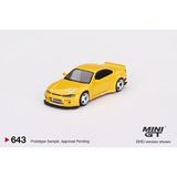 Mini GT Nissan Silvia S15 Rocket Bunny Bronze Yellow Oyuncak Araç 643