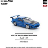 Mini GT POP RACE 1:64 Mazda RX-7 FC3S RE-Amemiya Blue Diecast Model Araba