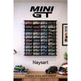 mini gt Sergileme Standı 40'lı, Duvar Rafı, Kutu ile sergileme, Siyah mdf 1/64