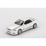 MINI GT Skyline GT-R (R32) RHD (Sağdan Direksiyonlu) Veilside Combat C-I Beyaz Gri Çizgili Sınırlı Üretim 1/64 Diecast Model Araba MGT01066
