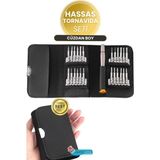 Mini Hassas Tornavida Seti, Cep Telefonu ve Notebook Tamir, Yıldız ve Altıgen - Ahşap