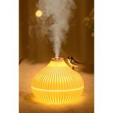 Mini Hava Nemlendirici Buhar Makinesi LED Işık Tasarımlı Difüzör Gece Lambası Humidifier 300ml
