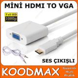 MİNİ HDMI TO VGA SES GÖRÜNTÜ HD 1080P KALİTELİ