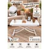 Mini Juppo Akıllı Sehpa Çalışma Masası Yer Sofrası Yemek Masası - BEYAZ İÇ