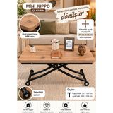 Mini Juppo Akıllı Sehpa Çalışma Masası Yer Sofrası Yemek Masası - SİYAH İÇ - EFESÇAM