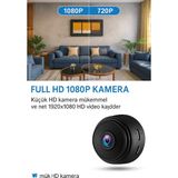 Mini Kablosuz Hd Güvenlik Kamerası – 1080P Çözünürlük | Wifi | Gece Görüşlü | Ev & Ofis Için Ideal - Siyah