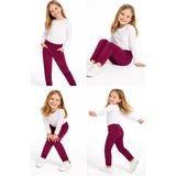 Mini Kanka Kız Çocuk Kadife Pantolon Yumuşak Dokulu Hareket Özgürlüğü Sunan Günlük Stil - 10 - 11 Yaş - Bordo