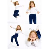 Mini Kanka Kız Çocuk Kadife Pantolon Yumuşak Dokulu Hareket Özgürlüğü Sunan Günlük Stil - 7 - 8 Yaş - Lacivert