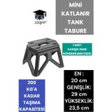 MİNİ KATLANIR TANK TABURE EN : 20 cm GENİŞLİK: 29 cm YÜKSEKLİK: 23,5 cm 200 KG'A KADAR TAŞIMA
