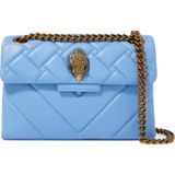 Mini Kensington Deri Omuz Çantası 20X14X6 cm - Mavi