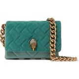 Mini Kensington Deri Omuz Çantası 20X14X6 cm Şık Günlük ve Gece Çantası - Yeşil