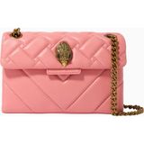 Mini Kensington Leather Shoulder Bag, Lüks Deri Omuz Çantası - Pembe