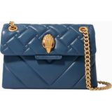 Mini Kensington Leather Shoulder Bag, Yüksek Kaliteli Deri ve Zarif Mini Omuz Çantası - Mavi