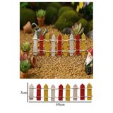 Mini Kırmızı Renkli Bahçe Çiti 1 Adet 3X60 Cm Teraryum Okul Ev Proje Renkli Minyatür Çit Ahşap Dekor