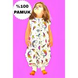 Mini Kiti %100 Pamuk Müslin Uyku Tulumu Unicorn Çocuk Bebek Uyku Tulumu - Beyaz - 3 - 4 Yaş