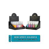 Mini Kolonya Seti, 40'Lı Sprey Kolonya, Parfümlü Kolonya, 2'Li Set