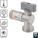Mini Küresel Musluk – Aç Kapa Vanalı, G3/4, Çamaşır & Bulaşık Makinesi Bağlantı Musluğu