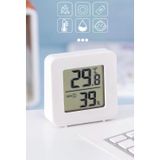 Mini Lcd Dijital Sıcaklık Nem Ölçer Termometre Higrometre - Duvara Takılabilir Beyaz