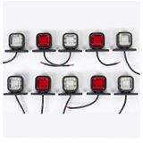 Mini Led Kare Boynuz Takoz Lamba 16 Led Beyaz - Kırmızı 24 V - 10 Adet