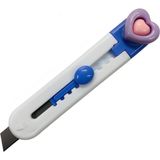 Mini Maket Bıçağı Falçata 9 cm 665A-KALP - Çok Renkli