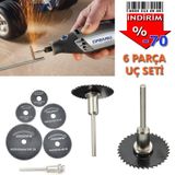 Mini Matkap Grinder Kesme Testere Diski 6 Parça Gravür Hobi Seti