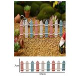 Mini Mavi Renkli Bahçe Çiti 1 Adet 3X60 Cm Teraryum Okul Ev Proje Renkli Minyatür Çit Ahşap