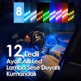 Mını Mını Cooper Hatch 1.5 3 Kapı Araca Uygun Kumandalı Müziğe Duyarlı 12 LED Ayak Altı LED - 7 Renk Rgb - Çok Renkli