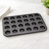 Mini Muffin Kalıbı 24 Gözlü – Yapışmaz Non Stick Mini Tart ve Cupcake Tepsisi – Karbon Çelik Fırın Kalıbı – Kek, Kurabiye ve Tatlı Yapımı Için
