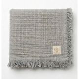 Mini Müslin Minimüslin %100 Pamuk Gri 4 Katlı Müslin Püsküllü Battaniye 115X95CM Oeko-Tex Sertifikalı - 115 x 95 cm