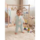 Mini Pakel Love Nakışlı 3'lü Kız Bebek Takım 6-9 Ay 9-12 Ay 12-18 Ay Ay Kız Bebek Takım Çiçek Baskılı Yenidoğan Bebek Takım - 6 - 9 Ay - Turkuaz