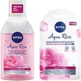 (Mini Pamuk Hediye) Nivea Aqua Rose Makyaj Temizleme Suyu 400 Ml + Göz Maskesi Set (1 Adet)