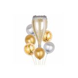 Mini Parti Bride To Be Bekarlığa Veda Partisi Balon Set, Gümüş ve Altın Renkli