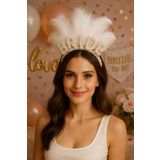 Mini Parti MİNİ PARTY STORE BRİDE TÜYLÜ İNCİLİ TAÇ