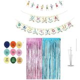 Mini Parti Store Okula Hoş Geldiniz Seti 2 ADET Banner 2 ADET Kapı Perdesi 10 ADET Balon