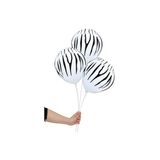 Mini Party Store Lateks Beyaz Çizgili Safari Balon 10 Lu