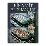 Mini Piramit Buz Kalıbı Çoklu Mini Buz Yapıcı Silikon Buzluk Siyah - Beyaz