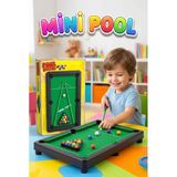 Mini Pool Bilardo Seti - 30 Cm Bilardo Masası Seti Eğitici Ve Eğlenceli Taşınabilir Masaüstü Oyunu