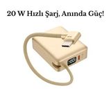 Mini Powerbank - Çift Cihaz Şarj, Hızlı ve Dayanıklı Taşınabilir Şarj Aleti
