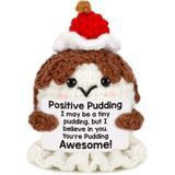 Mini Puding Paskalya Sepeti Essentials Stuffer Genç Kızlar Erkek Çocuklar Mezuniyet Doğum Günü Hediyeleri Kız Kardeş Arkadaş Noel Duygusal İlham Verici Destek El Yapımı Pozitif Tığ Hayvanlar