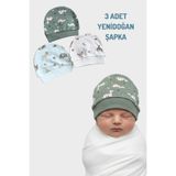 Mini Ropa 3 Adet Yenidoğan Bebek Şapkası