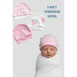 Mini Ropa Kız Bebek Şapkası 3'lü Penye Şapka