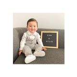 mini ROPA Yelekli Erkek Bebek Takım -Kareli Gri Özel Gün Kıyafeti