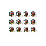 Mini Rubik Küp Anahtarlık Seti, Renkli Bulmaca Oyuncağı, Zeka Küpü Mini Anahtarlık 12 Adet