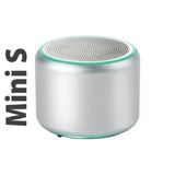 Mini S 5W Bluetooth Hoparlör Kablosuz Taşınabilir Led Işıklı Ses Bombası Extra Bass Gümüş