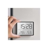 Mini Saat Pilli Alarm Saat Nem Göstergesi Sıcaklık Ölçer Mıknatıslı LCD Dijital Ekran 9x7 cm