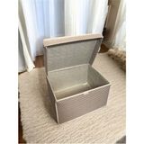 Mini Saklama Kutusu Seti, Krem Puantiye, 30X40X25 Cm, Organizer Kutu - Seçenek 1 - Ahşap - Bej