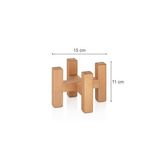 Mini Saksı Ayağı Saksı Standı 15x11 cm Ahşap Saksılık Kaktüs Sukulent Saksılığı