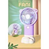 Mini Şarjlı Fan – Sessiz & Güvenli – Renkli Taşınabilir Vantilatör - Pembe